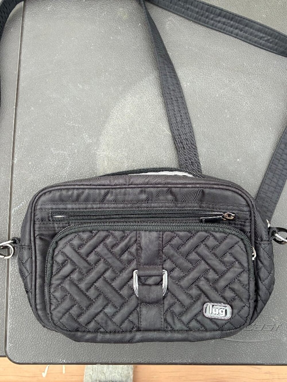 LUG Carousel Black Quilted Handbag Purse
